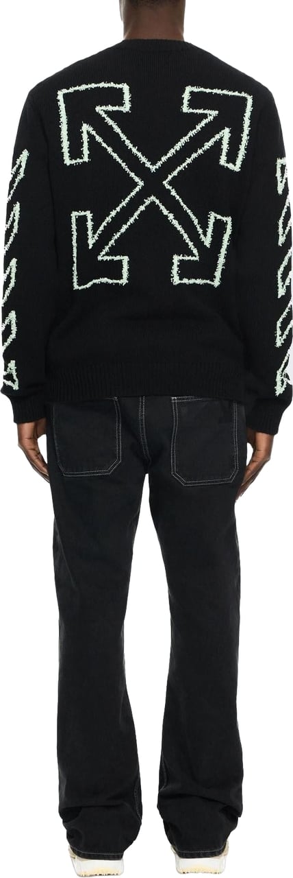 OFF-WHITE OFF WHITE Heren Half Arrows Skate Zip Hoodie Zwart