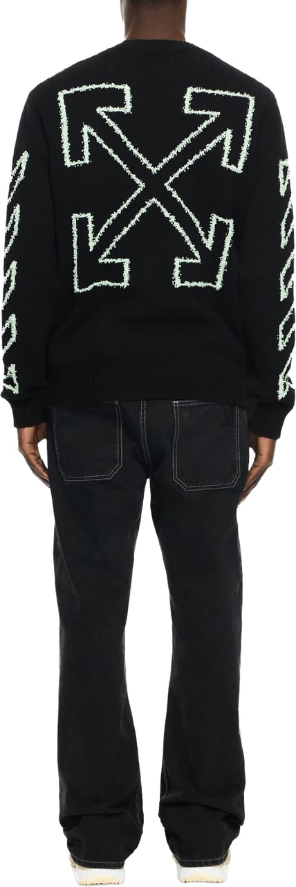 OFF-WHITE OFF WHITE Heren Half Arrows Skate Zip Hoodie Zwart