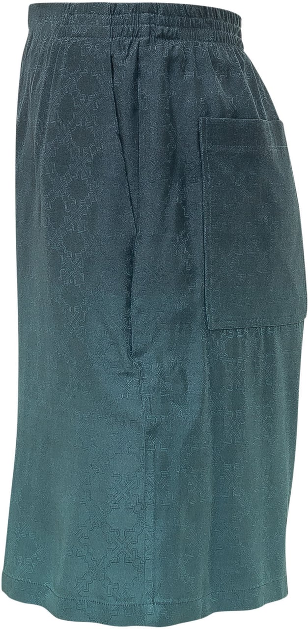 OFF-WHITE Shorts Arrow Bowling con Motivo Jacquard Groen