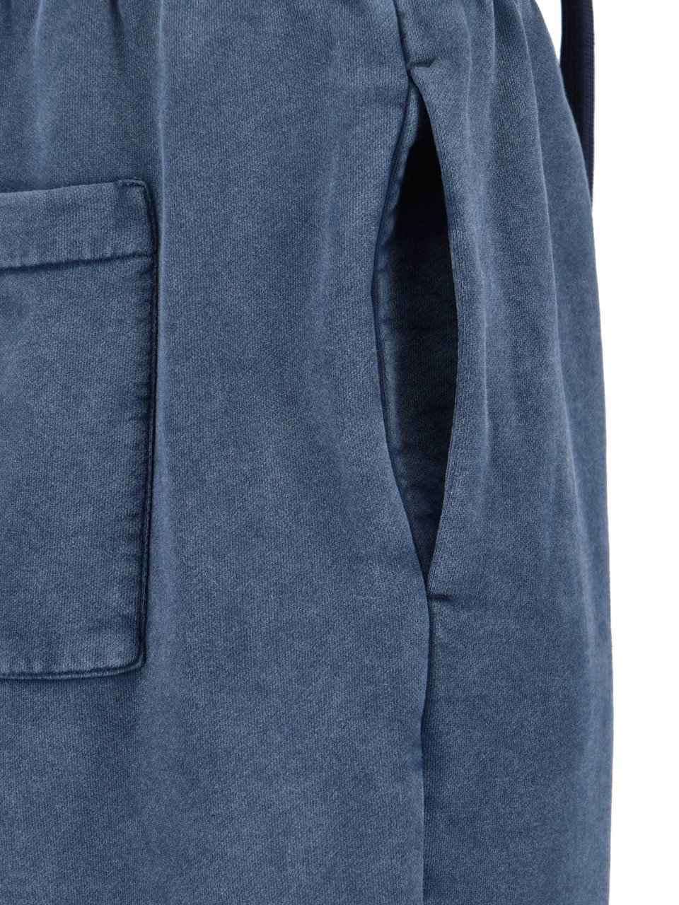 OFF-WHITE Blue Mid-Rise Cotton Logo Shorts Blauw