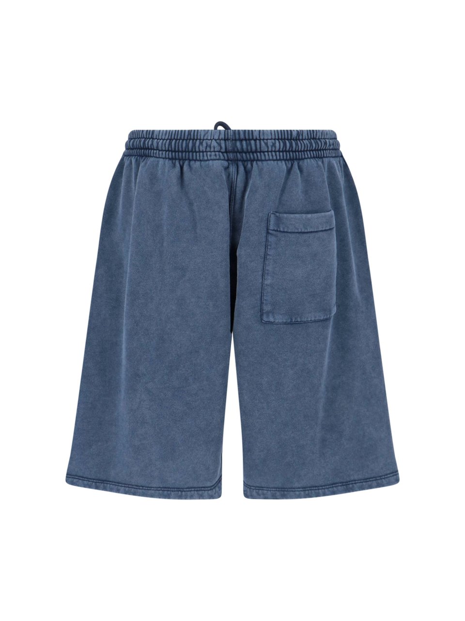 OFF-WHITE Blue Mid-Rise Cotton Logo Shorts Blauw