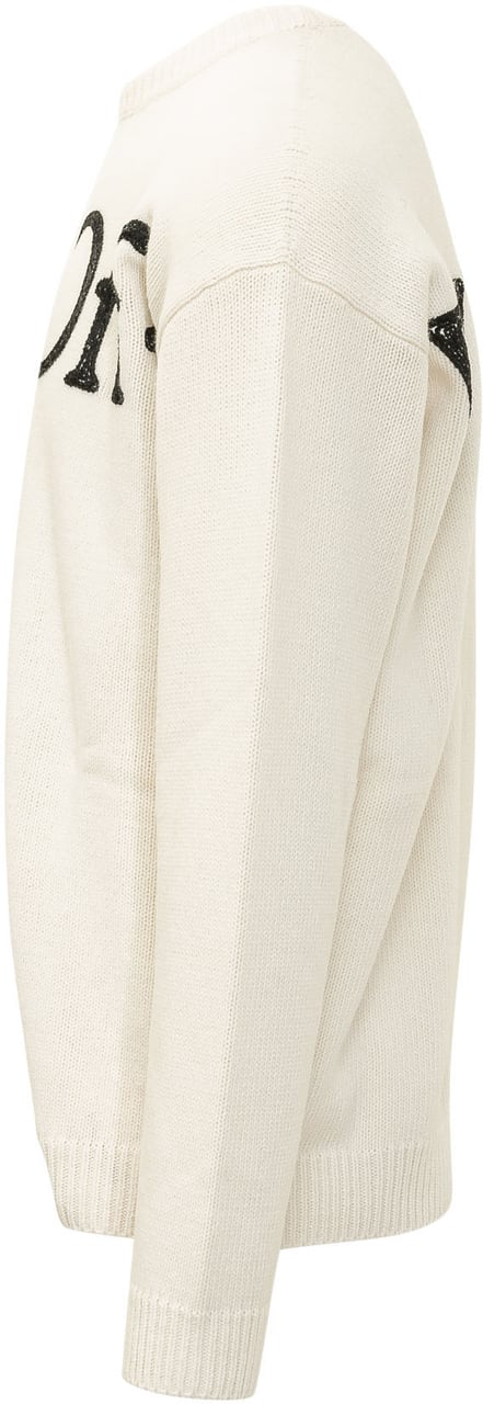 OFF-WHITE Maglia Girocollo Bookish con Scritta Applicata Wit