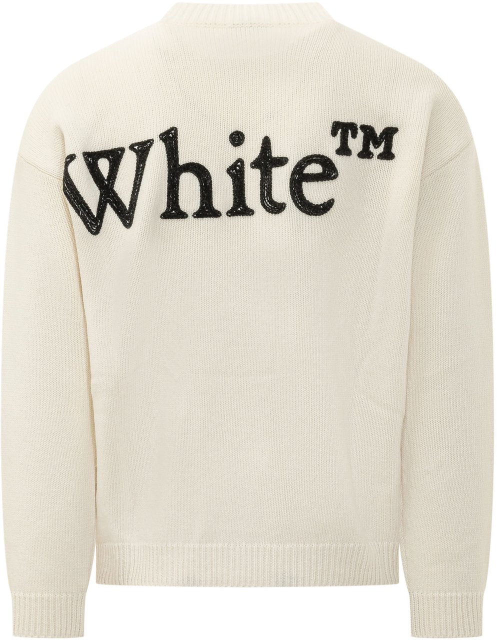 OFF-WHITE Maglia Girocollo Bookish con Scritta Applicata Wit