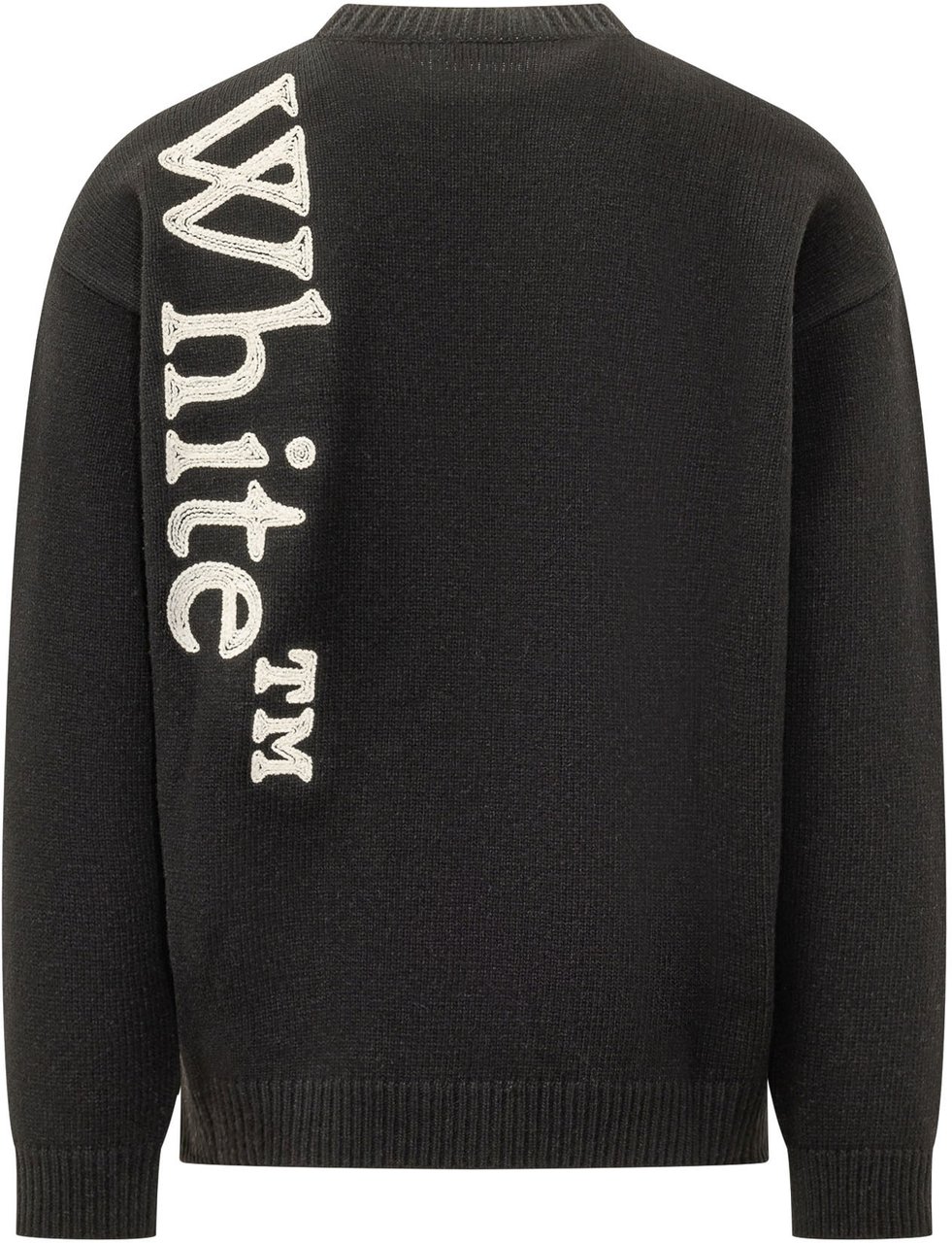 OFF-WHITE Maglia Girocollo Vert Bookish con Scritta Verticale Zwart