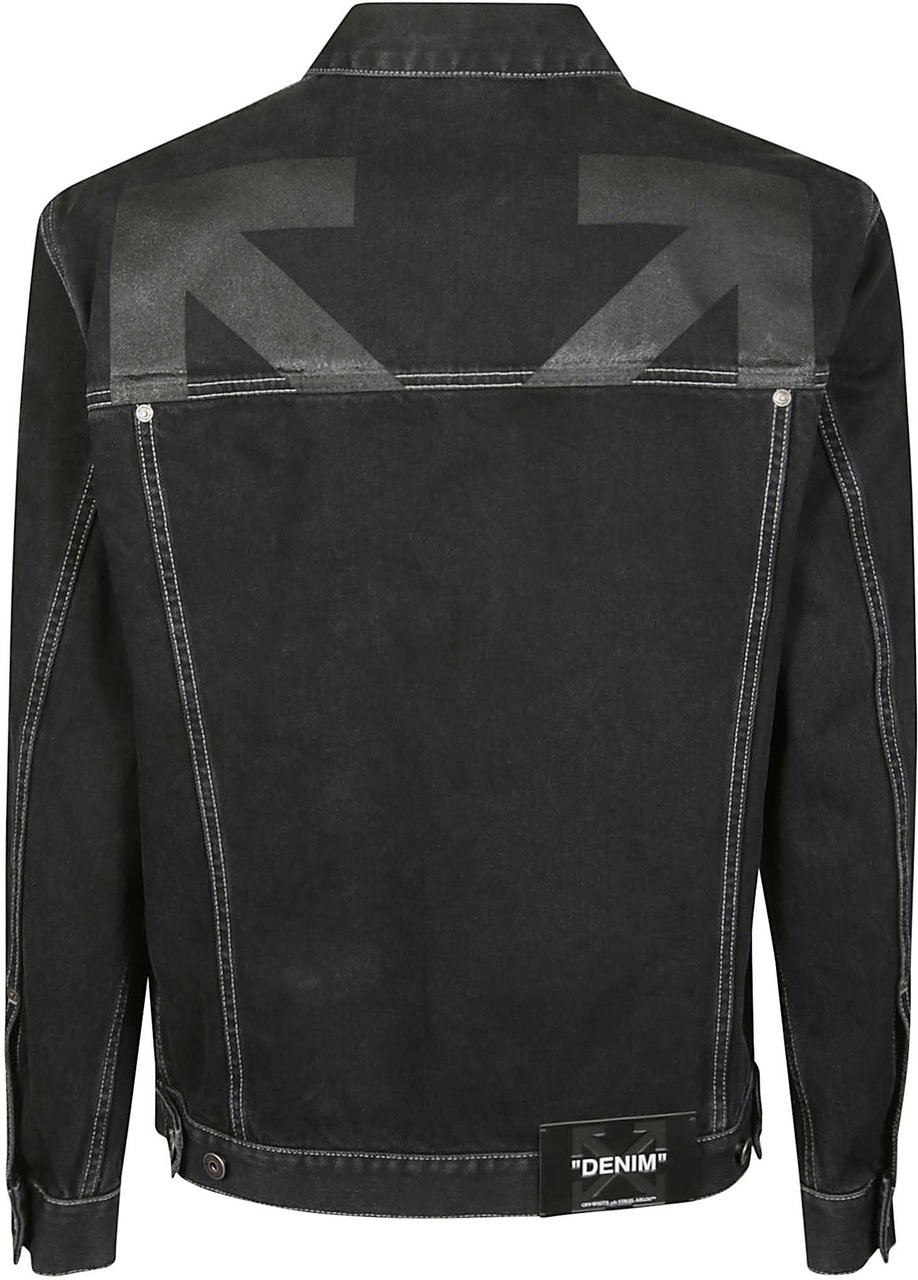 OFF-WHITE Half Arrow Skate Denim Jacket Black Zwart