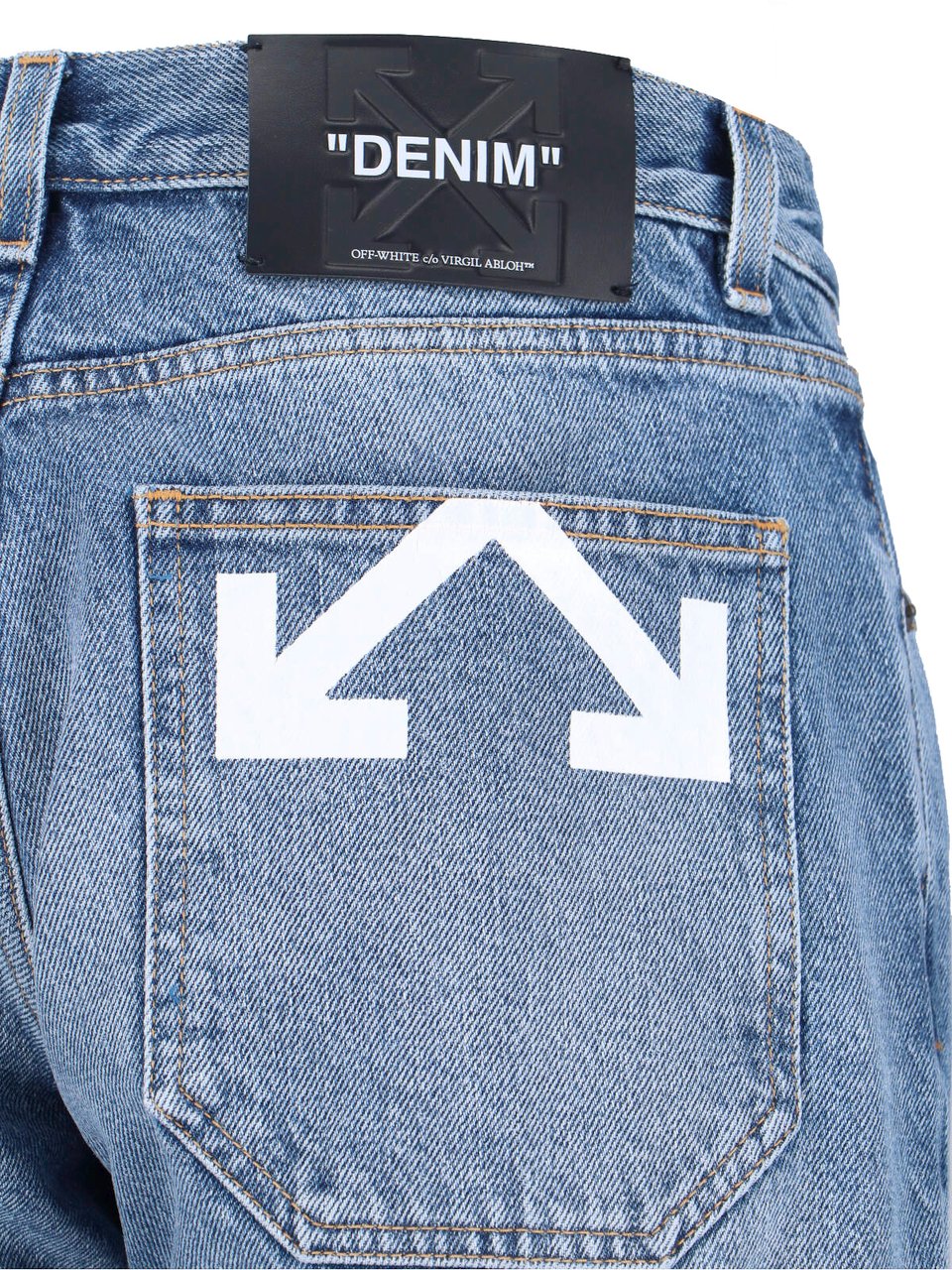 OFF-WHITE "Half-Arrow" Straight Jeans – Blue Blauw