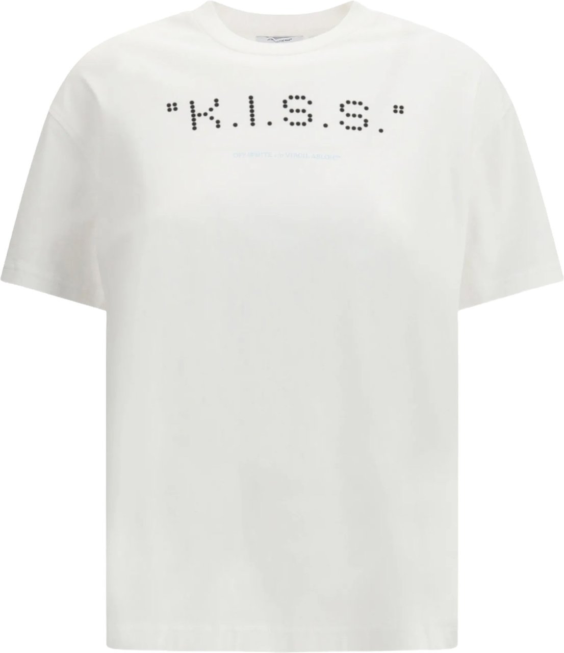 OFF-WHITE Kiss Quote Reg Relaxed Cotton T-Shirt Wit