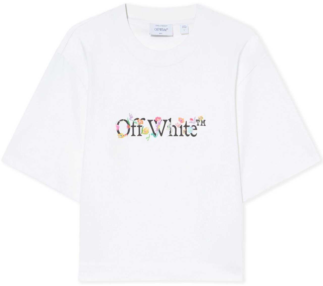 OFF-WHITE White Bookish Glowing Flower Cotton T-Shirt Wit