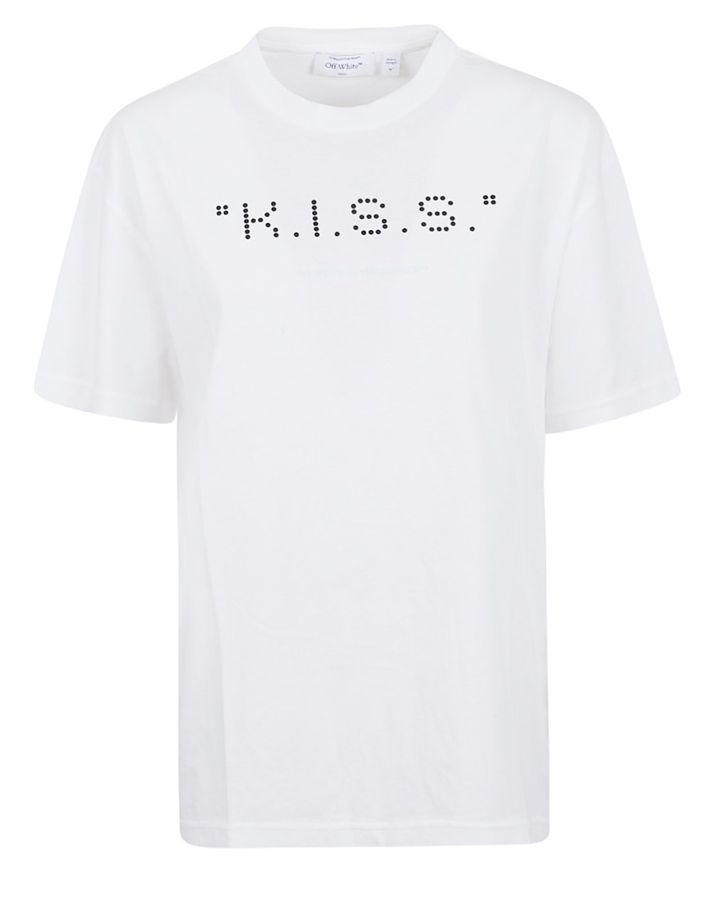 OFF-WHITE OFF WHITE KISS QUOTE REG TEE WHITE - BLACK Wit
