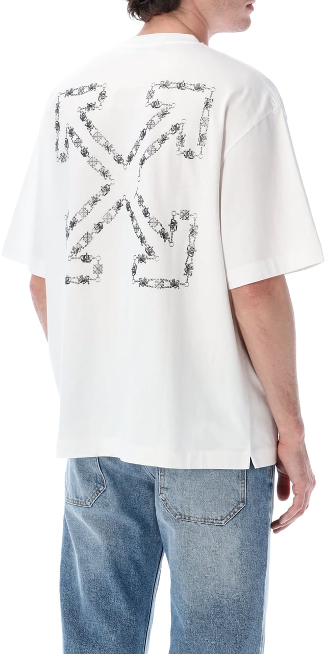 OFF-WHITE Chain Arrow Skate Tee Bianco Wit