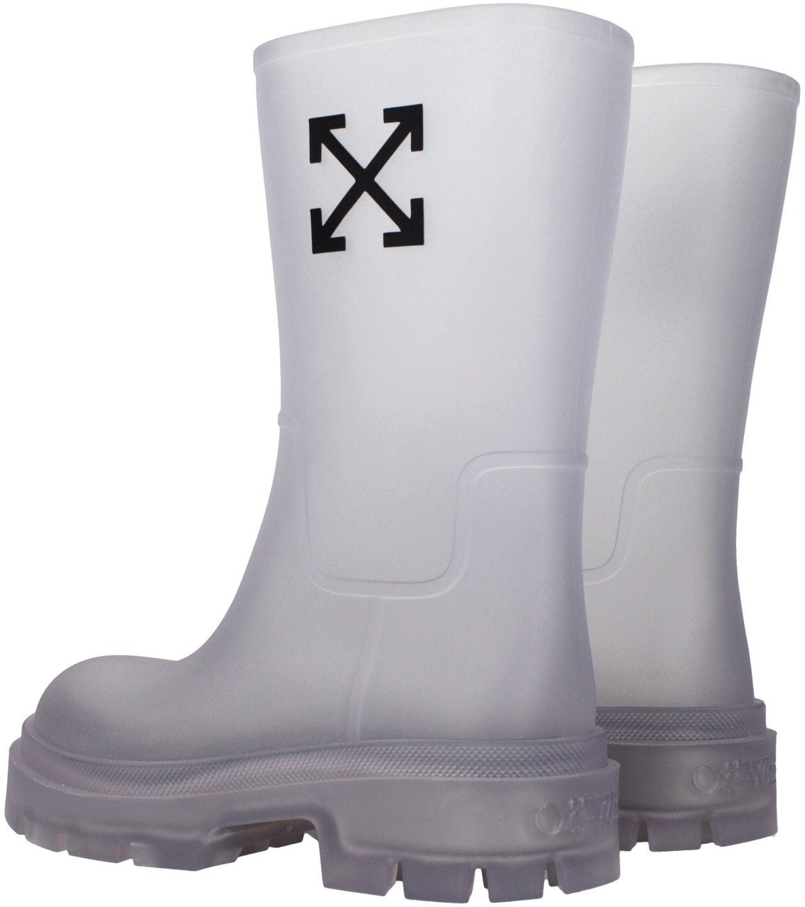 Off-White Transparent Pvc Ankle Boots Wit
