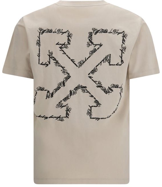 Off-White Beige Cotton T-Shirt Beige