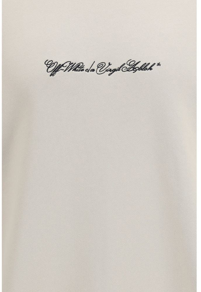 Off-White Beige Cotton Sweatshirt Beige
