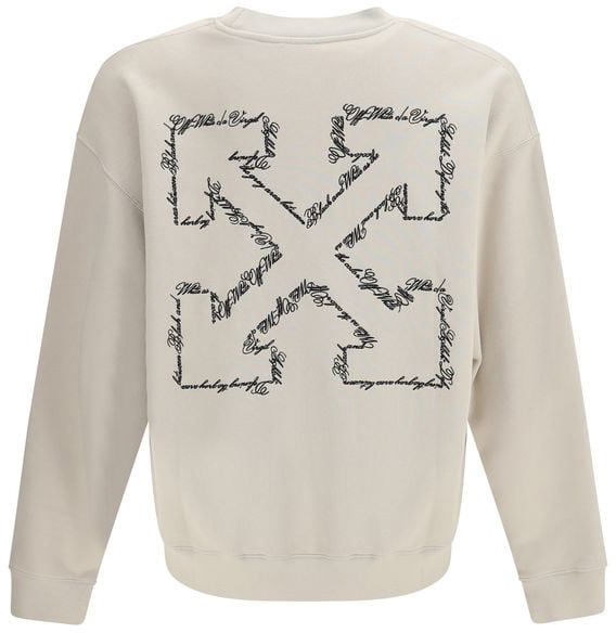 Off-White Beige Cotton Sweatshirt Beige