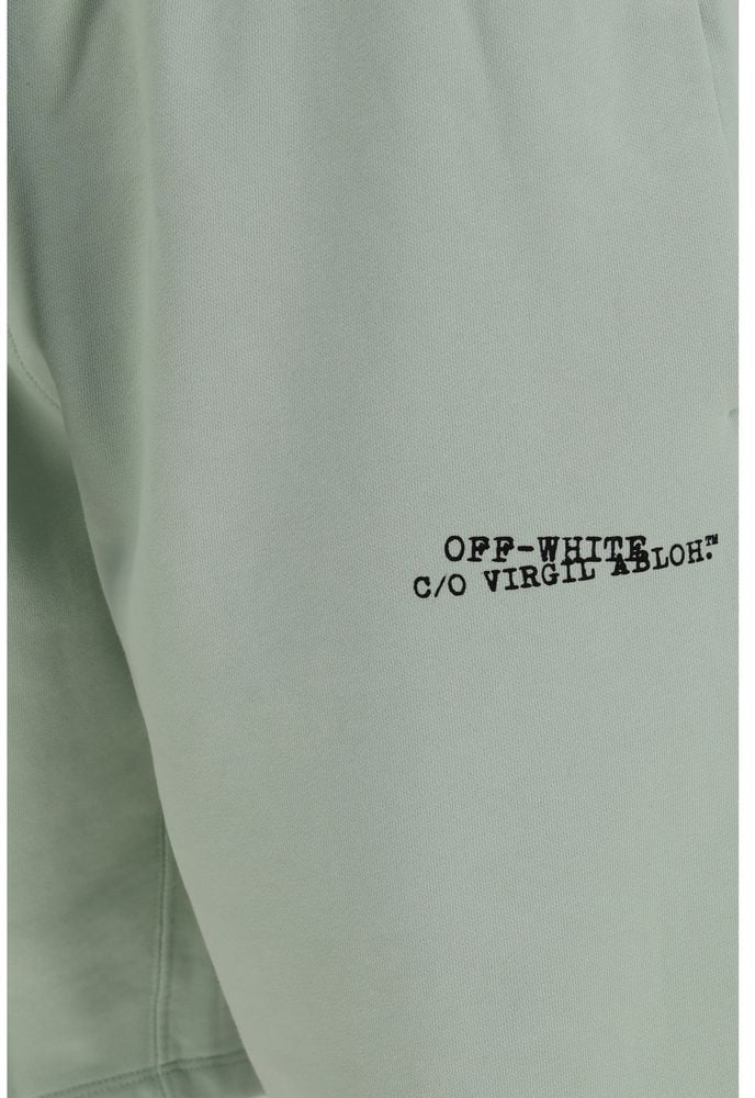 Off-White Bicolor Cotton Bermuda Shorts Wit