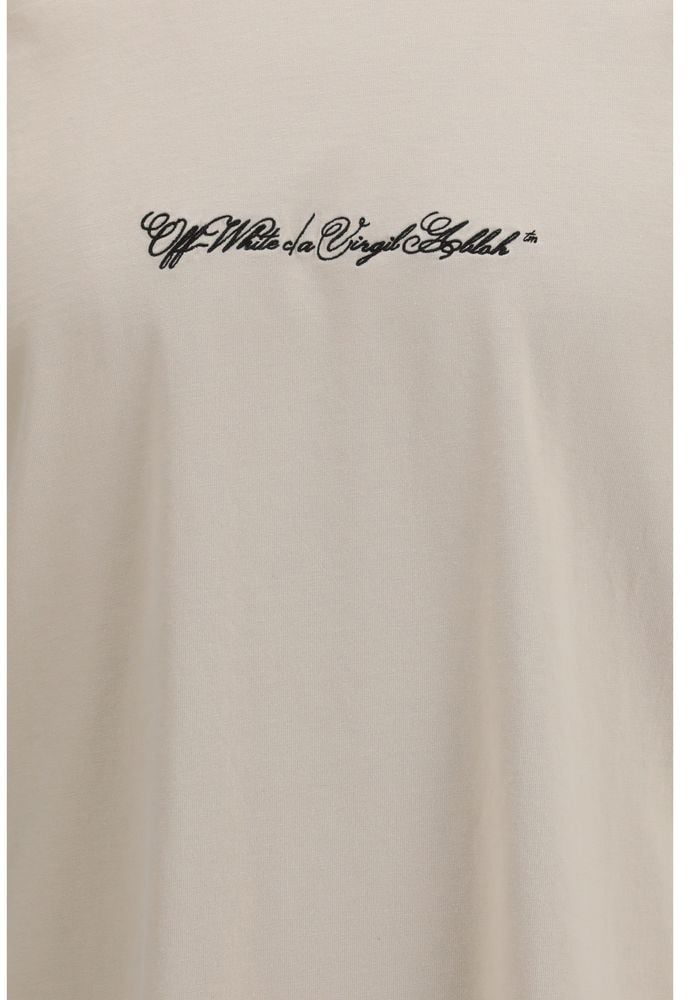 Off-White Beige Cotton T-Shirt Beige