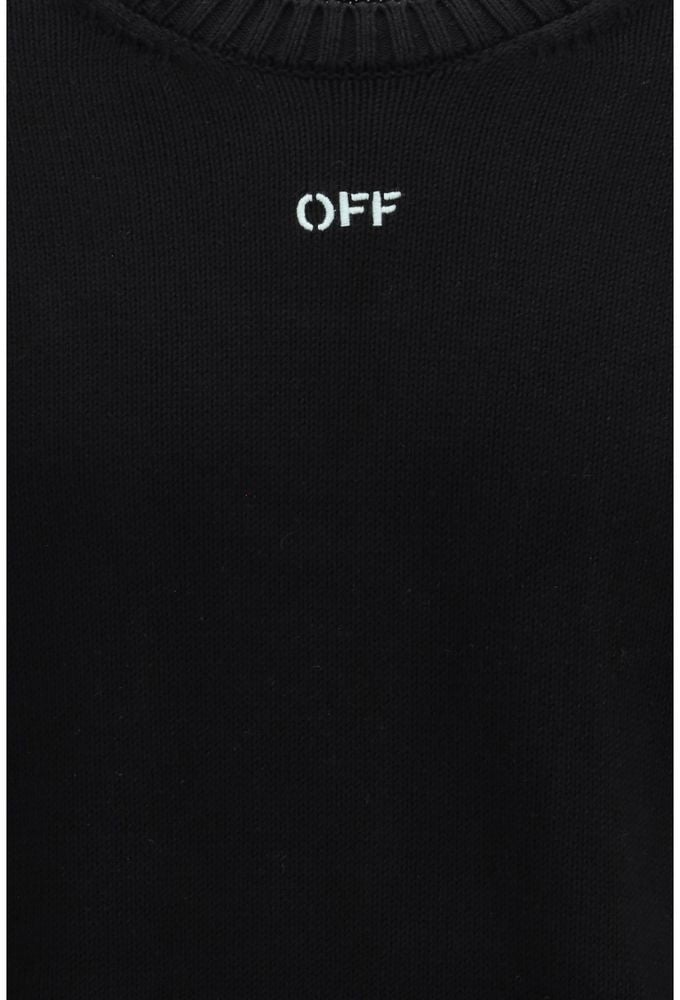Off-White Black Cotton Sweatshirt Zwart