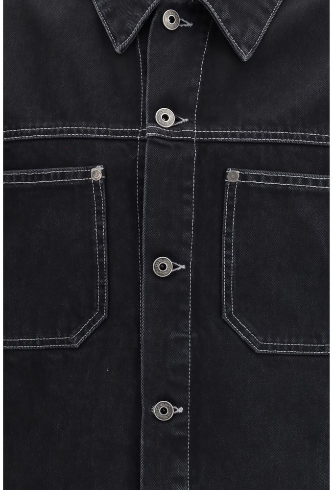 OFF-WHITE Off-White Black Cotton Denim Jacket Zwart