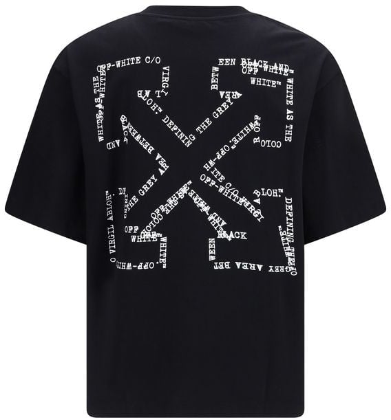 OFF-WHITE Off-White Black Cotton T-Shirt Zwart