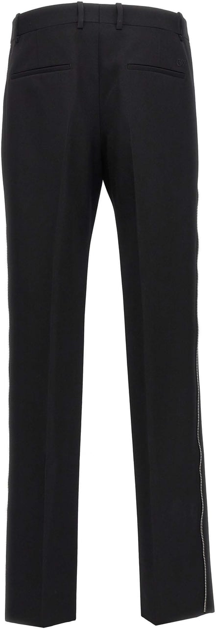Off-White Black Virgin Wool Dress Pants Zwart