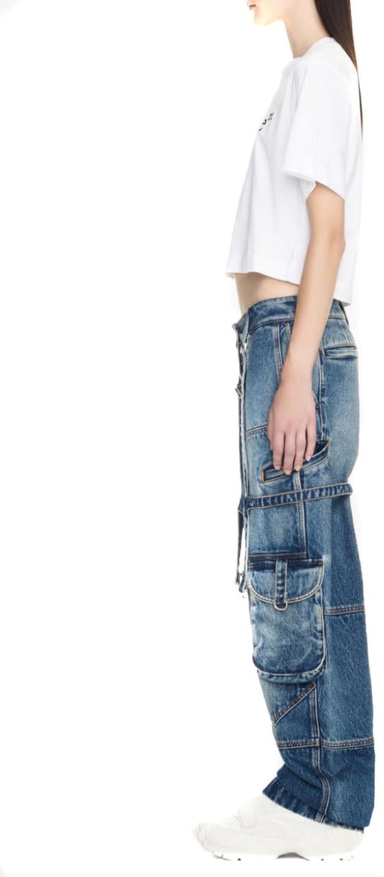 Off-white Women Jeans Blauw