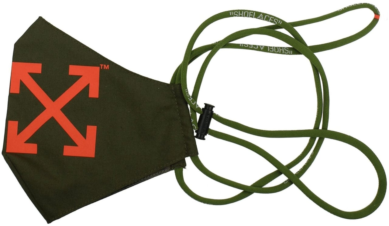 OFF-WHITE Off-White Green Polyester Facemask Wit