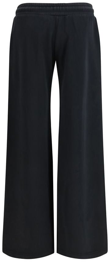 Off-White Black Cotton Casual Pants Zwart