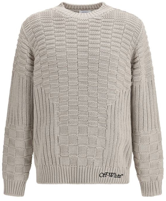 Off-White Beige Cotton Sweatshirt Blauw