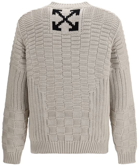 Off-White Beige Cotton Sweatshirt Blauw