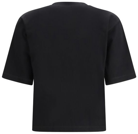 Off-White Black Cotton T-Shirt Zwart
