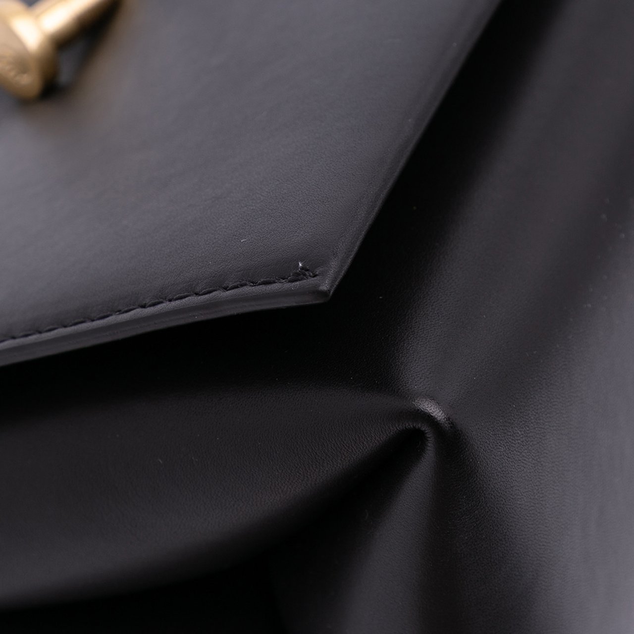 OFF-WHITE Leather Nail Clutch Zwart