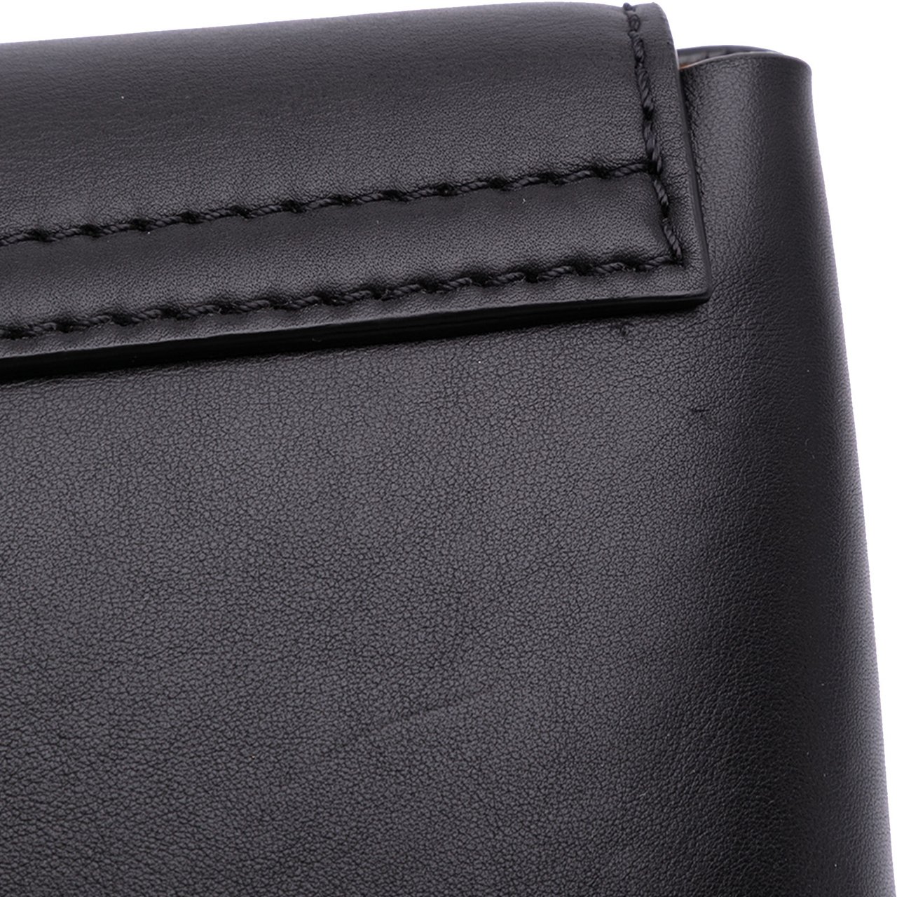 OFF-WHITE Leather Nail Clutch Zwart