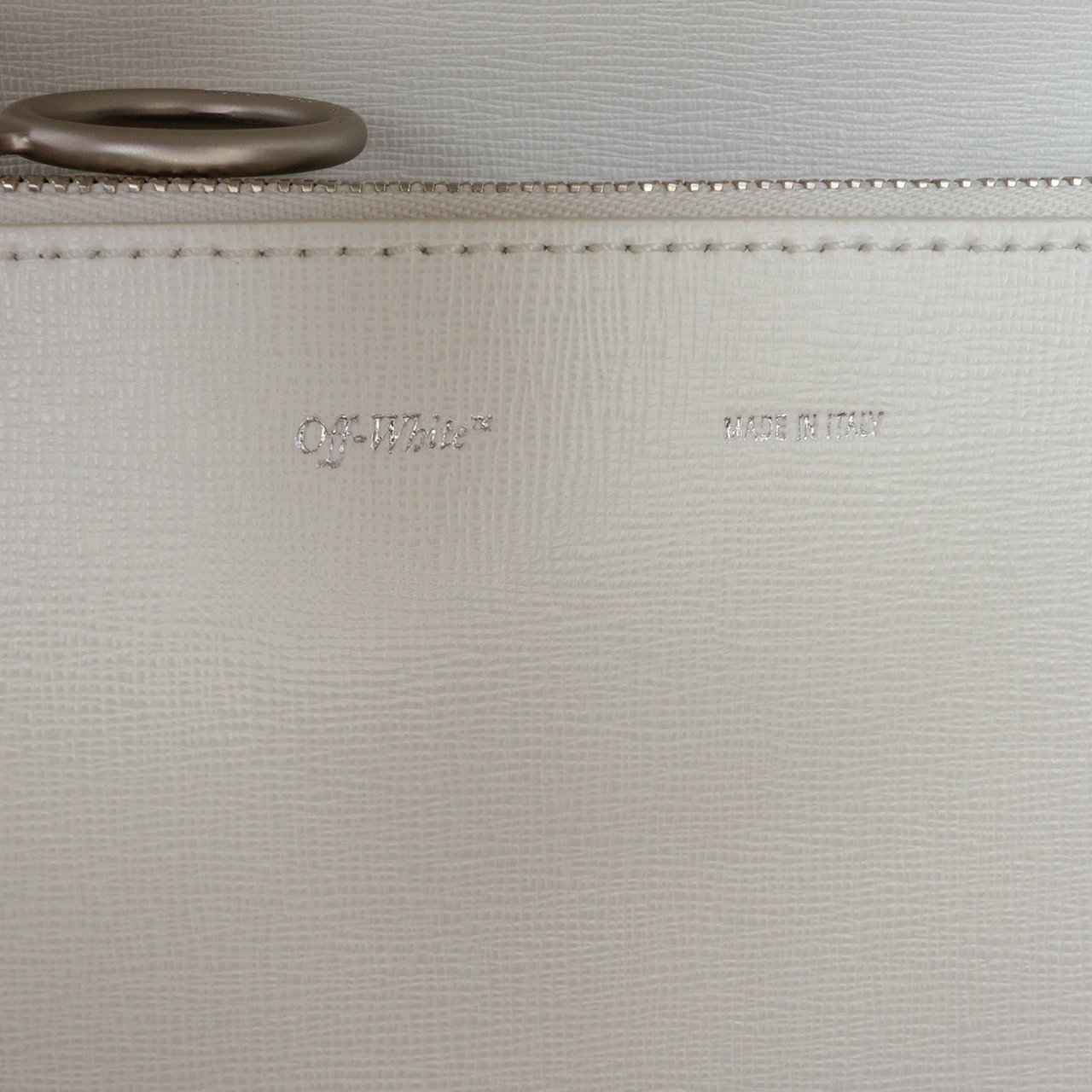 OFF-WHITE Mini Leather Binder Clip Flap Bag Wit