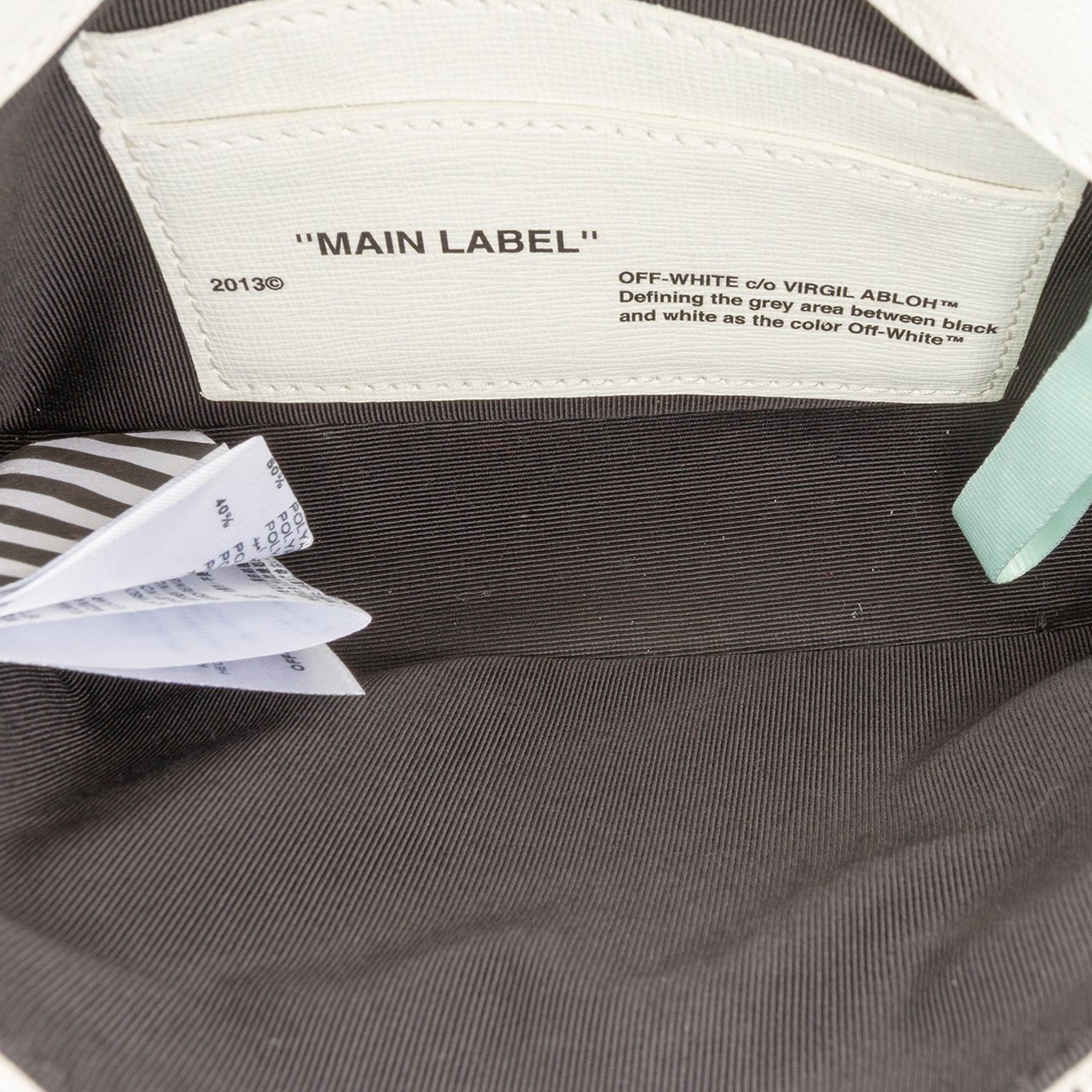 OFF-WHITE Mini Leather Binder Clip Flap Bag Wit