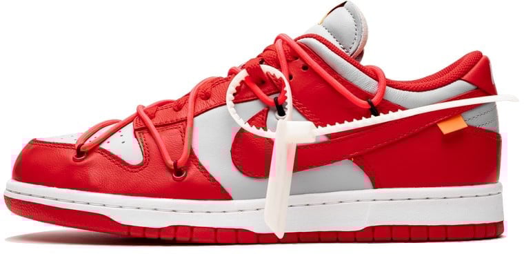 OFF-WHITE Nike Off-White Dunk Low University Red Grijs
