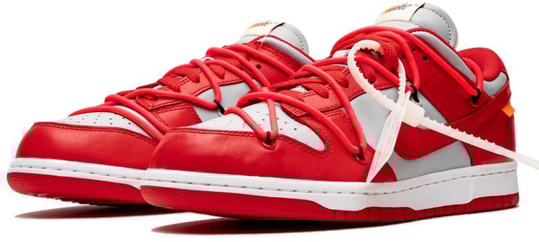 OFF-WHITE Nike Off-White Dunk Low University Red Grijs