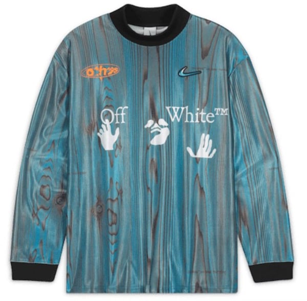 OFF-WHITE Soccer Jersey OFF-WHITE x Nike 001 Blue Grijs