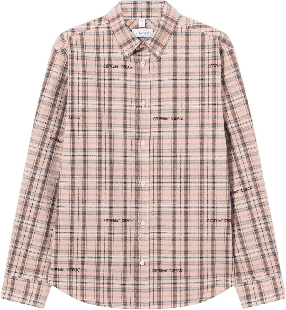 OFF-WHITE FLANEL OVERHEMD Roze