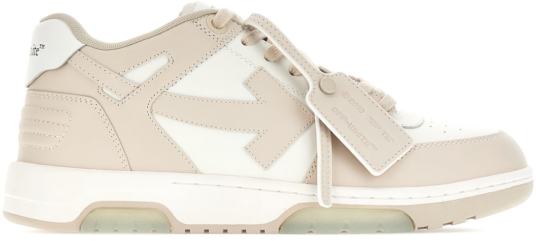 Off-white Two-tone leather and polyester Out Off Office sneakers Divers