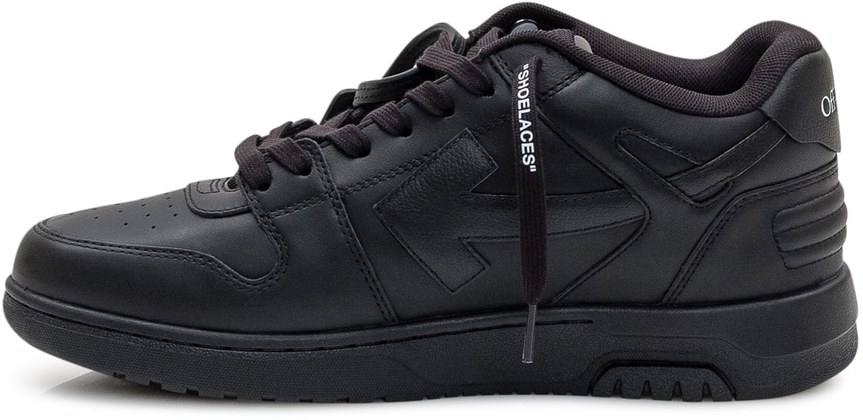 OFF-WHITE Off-White Sneakers Out Of Office in Pelle Nera Zwart