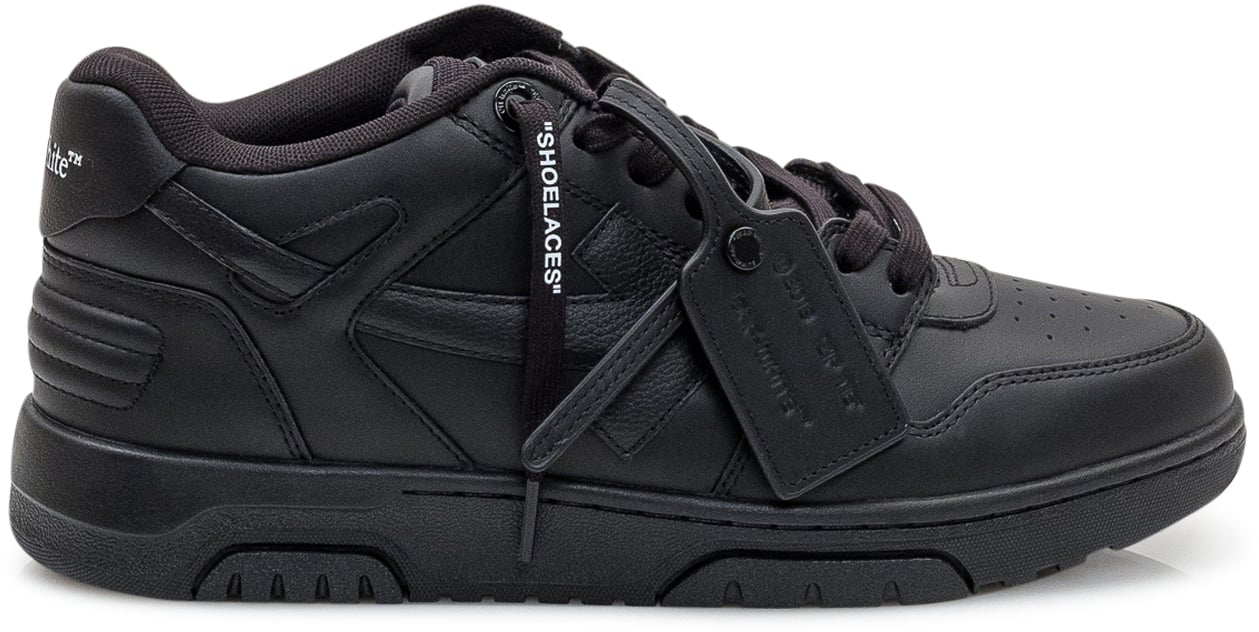 OFF-WHITE Off-White Sneakers Out Of Office in Pelle Nera Zwart