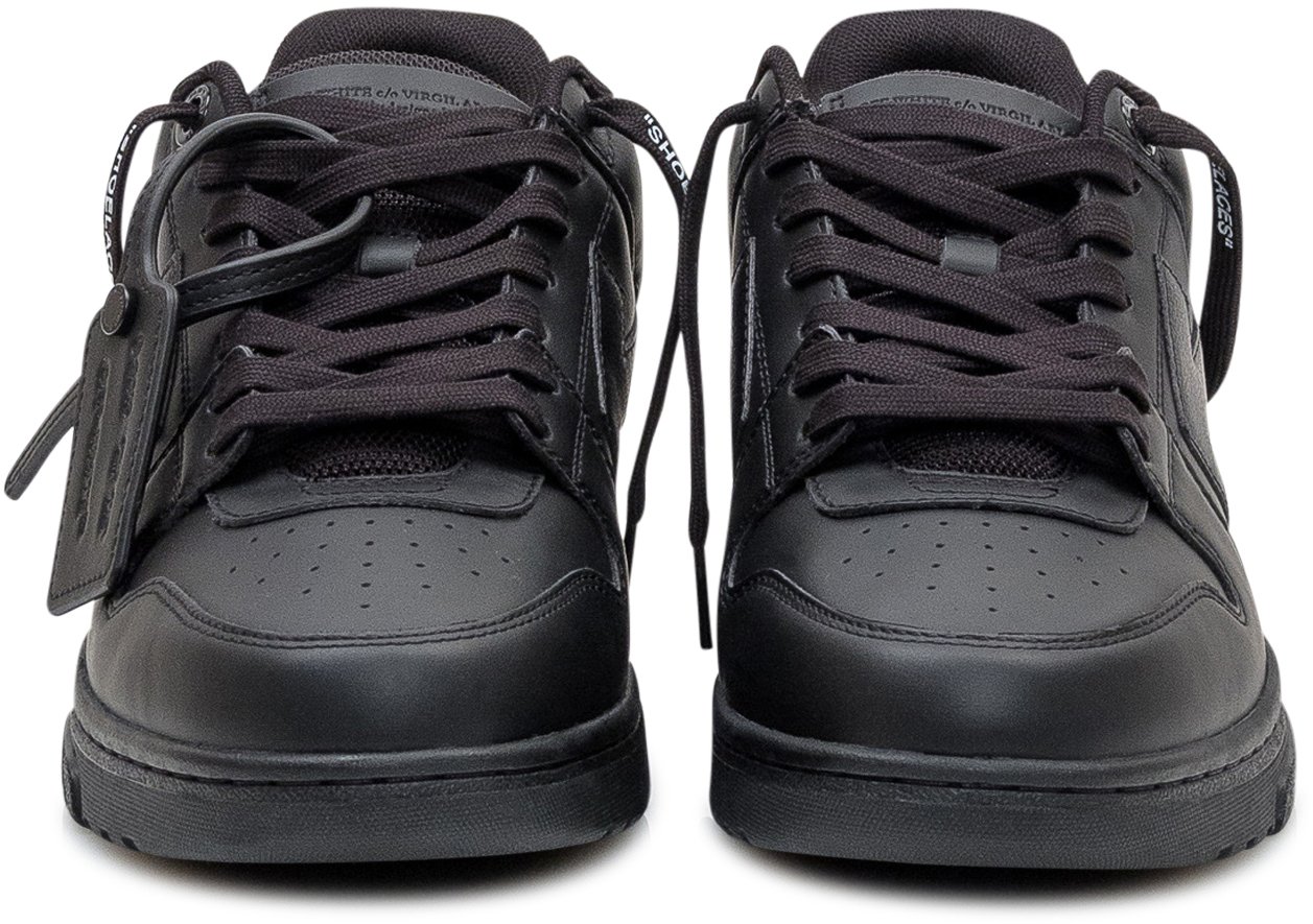 OFF-WHITE Off-White Sneakers Out Of Office in Pelle Nera Zwart