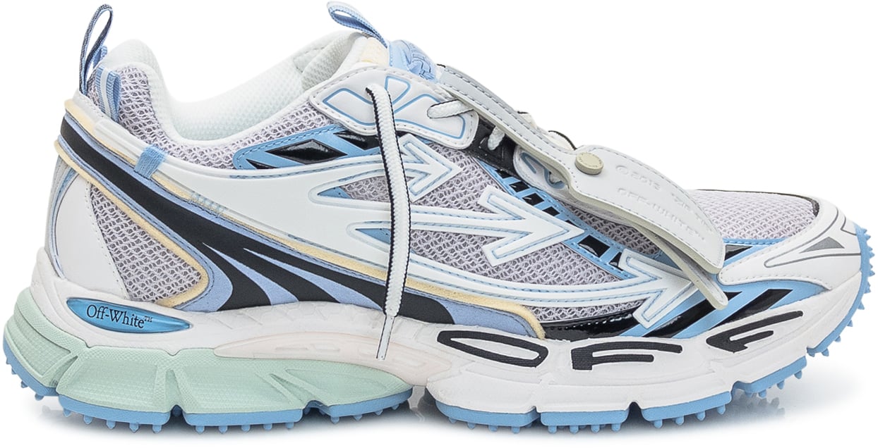OFF-WHITE Off-White Sneakers Odsy-1000 in Mesh Bianco e Azzurro Divers