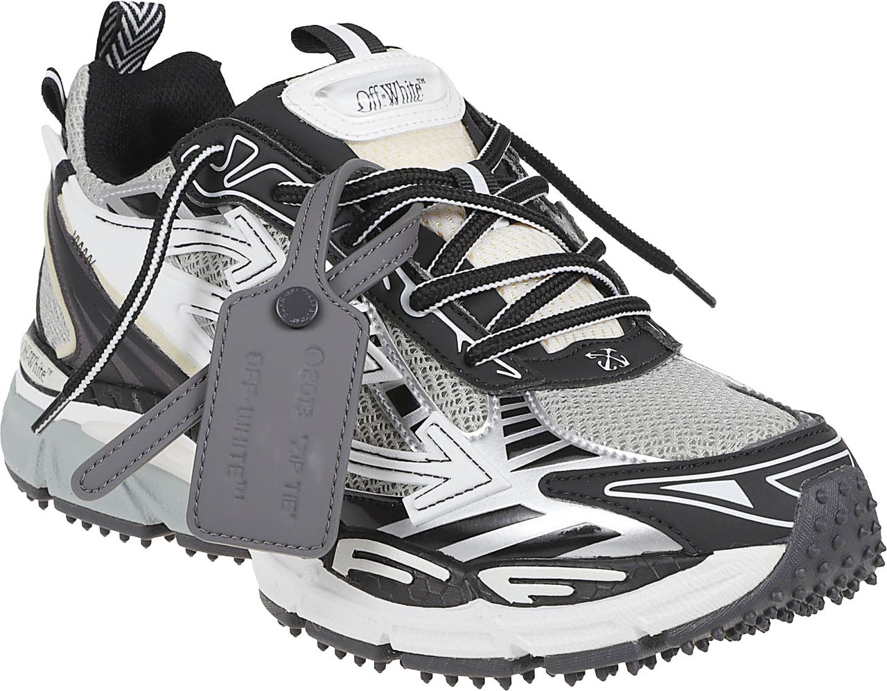 OFF-WHITE 'Be Right Back' Grey Mesh Sneakers Grijs