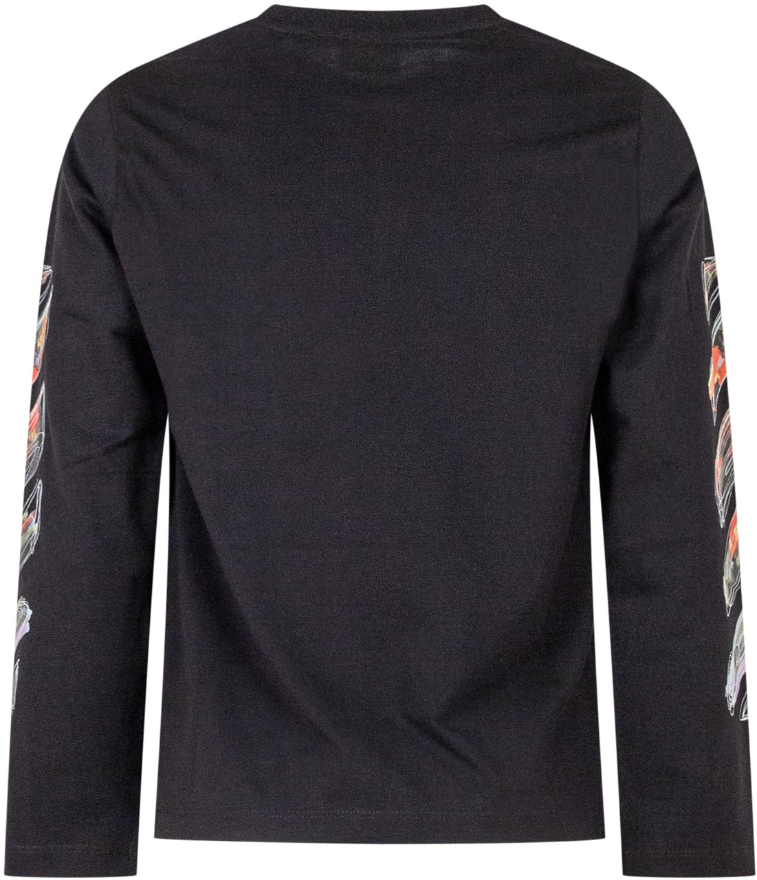 OFF-WHITE Off-White Kids T-Shirt Maniche Lunghe Graffiti Nero Zwart