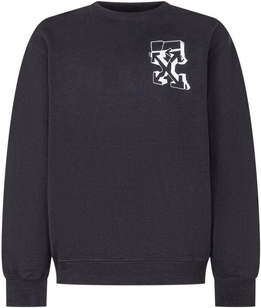 OFF-WHITE Off-White Felpa nera graffiti Zwart