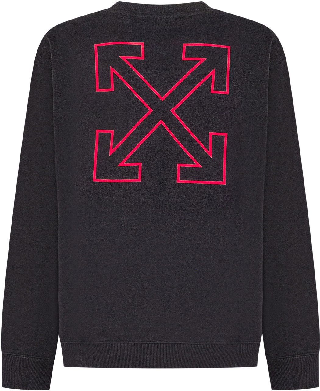 OFF-WHITE Off-White Kids Felpa Nera con Logo Rosa Zwart