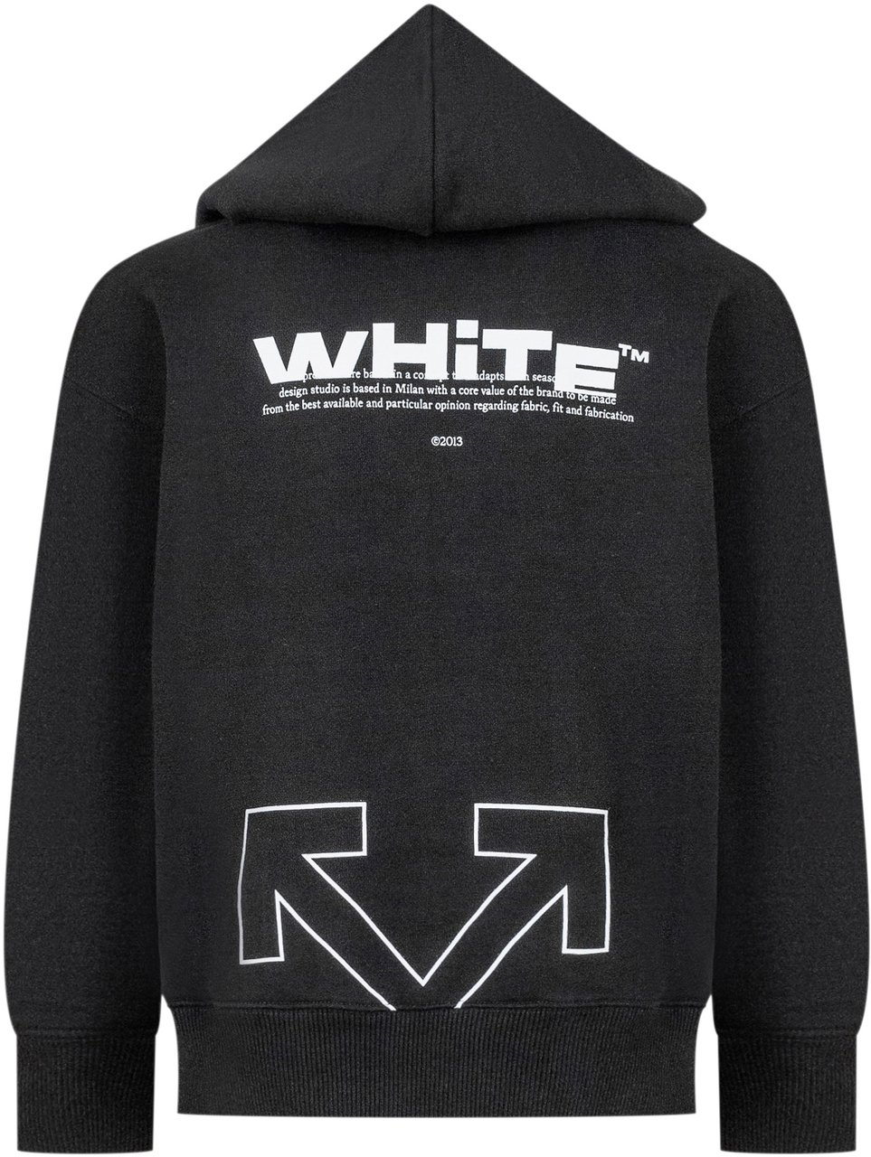 OFF-WHITE Off-White Kids Felpa Hoodie con Logo Zwart