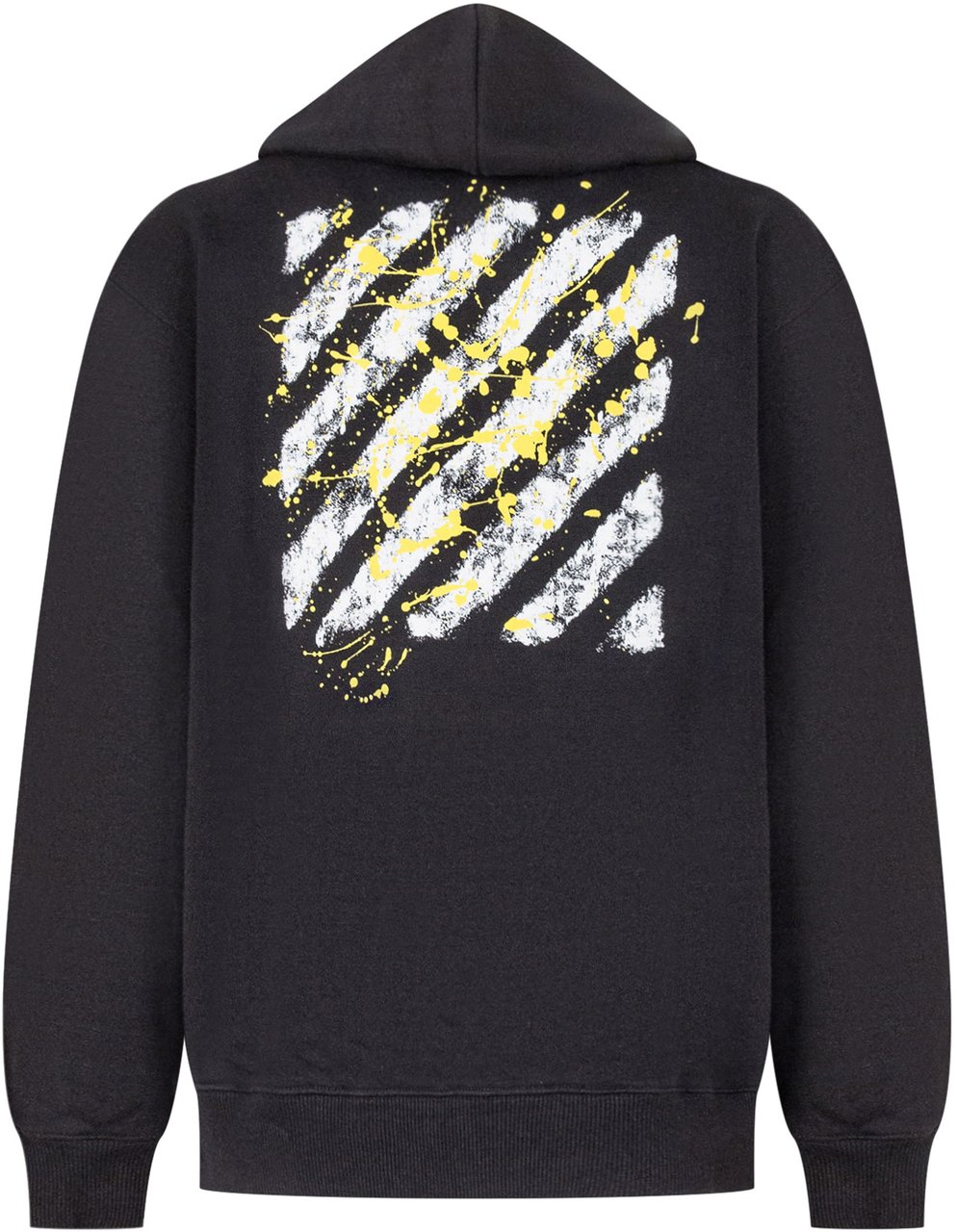 OFF-WHITE Off-White Kids Felpa Hoodie Nera Con Stampa Spray Zwart