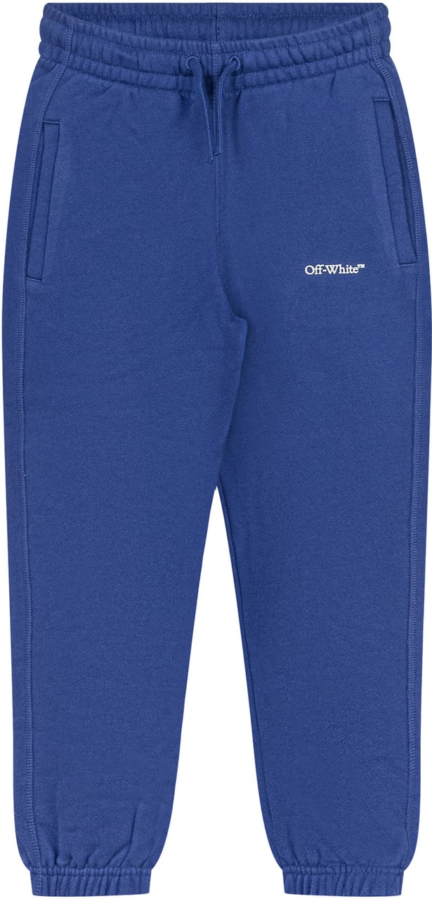OFF-WHITE Off-White Pantaloni Jogger Blu con Logo Blauw